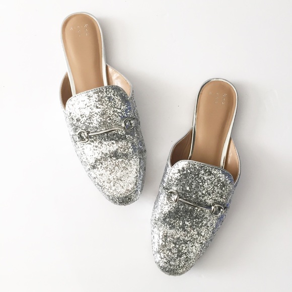 a new day Shoes - A New Day | Target Silver Glitter Mules